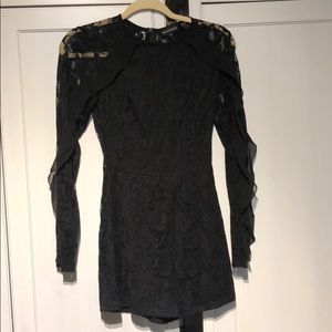 Lace black romper